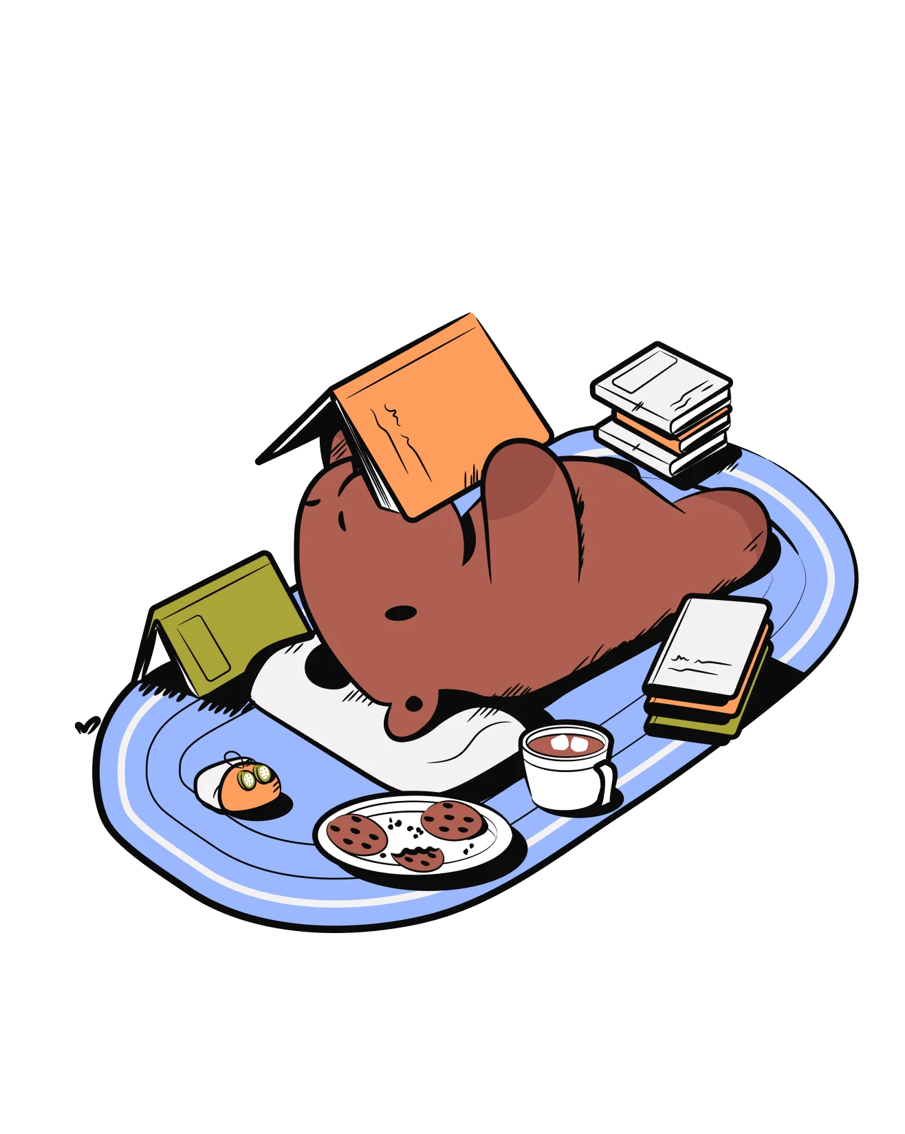 Capy reading through a pile of documents